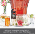 3.5 Gallon Clear Drink Dispenser - Built in Ice Cone and Spigot for Easy Pouring - Party-Perfect Serving Station with Chalk Board Tag