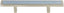 231-BLU-BRN Spa Blue, 3 Inch (76Mm) Pull, Brushed Nickel