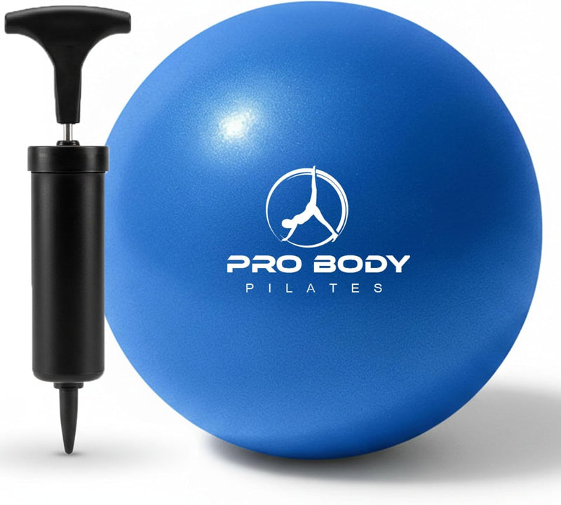 Small Exercise Ball with Pump - 9 Inch Workout Ball for Stability, Barre, Yoga, Core & Physical Therapy