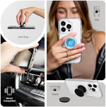 Adhesive Phone Grip, Holder, Phone Stand, Flower - Blanc Fresh