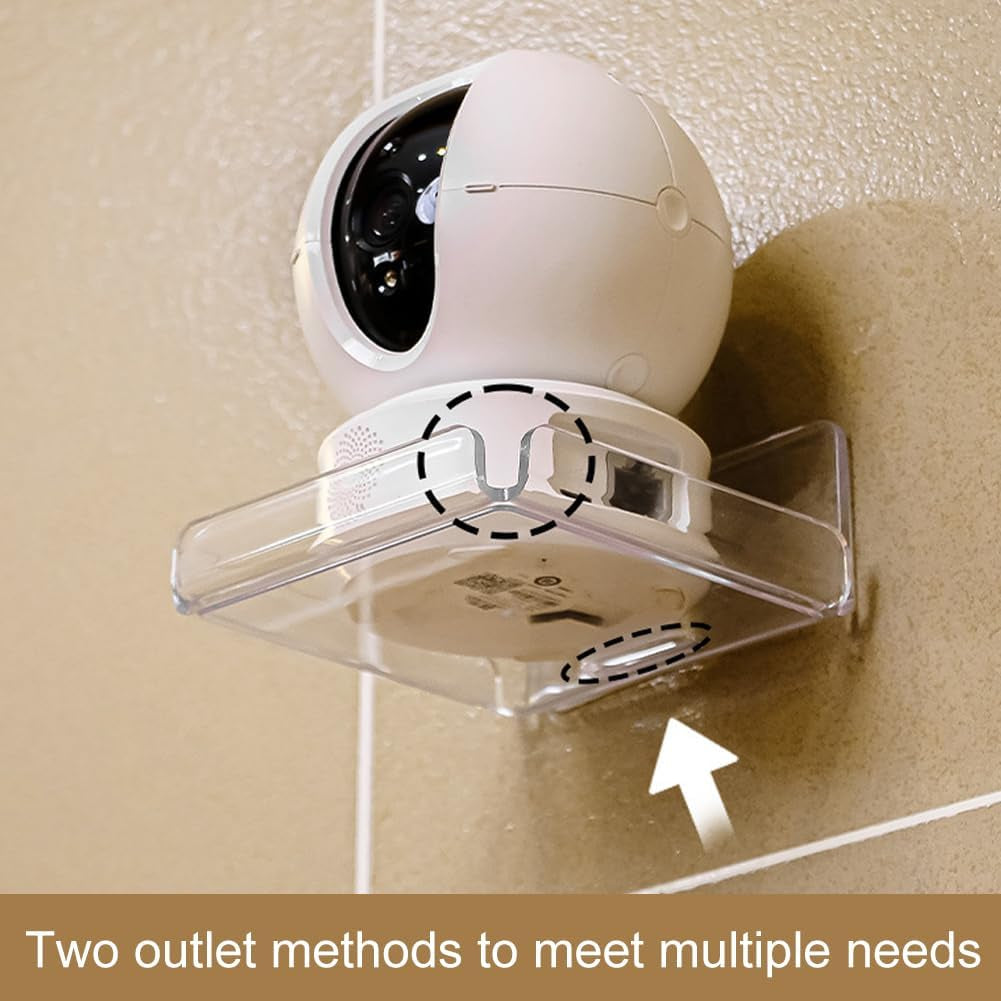 2 Pack Clear Acrylic Floating Shelves, Wall Mounted, No Drill, Space Saving, Transparent, Secure Mounting, Easy Installation, Cable Management, Bathroom Office Home
