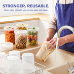 [32 Oz. - 24 Count Plastic Deli Containers with Lids - Disposable Food Storage Containers with Airtight Lids, Ideal for Soups, Stews, and Meal Prep