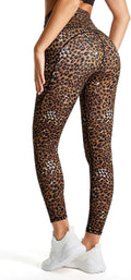 Thick High Waist Yoga Pants with Pockets, Tummy Control Workout Running Yoga Leggings for Women