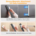 14.7Inch under Cabinet Lighting Rechargeable 2 Pack- 3 Color Temps&5 Level Brightness, Super Bright, 4 Modes, Motion Sensor, Long Lasting - Easy Installation Magnetic under Closet Lights-Black