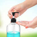 Empty Plastic Pump Bottles Dispenser 4 Pack 16Oz/500Ml Portable Clear Bpa-Free Cylinder Shampoo Lotion Hand Pump Bottle Durable Refillable Containers