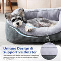 Dog Bed for Small Dogs - Washable, Orthopedic, Calming & Warming - Durable Pet Bed with Anti-Slip Bottom (25"X21"X8")