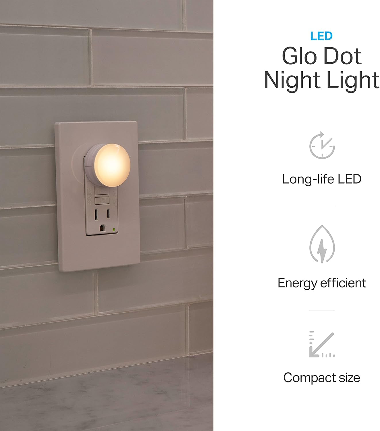 , LED Night Lights Plug into Wall, 6-Pack, Dusk to Dawn Auto On/Off Sensor, Soft White, Plug in Nightlight Perfect for Adults, Kids, Bedroom, Bathroom, Hallway, Kitchen