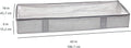 under Bed Storage Bags for Clothes and Blankets, Foldable Fabric Zipper Container with Clear Window and Reinforced Handles, Space Saving, 18 X 42 X 6 Inches, Gray, 2-Pack