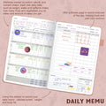 Food and Fitness Journal Hardcover Wellness Planner Workout Journal for Women Men to Track Meal and Exercise Count Calories Weight Loss Diet Training Weight Loss Tracker Undated Home and Gym