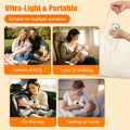 2026 Upgraded Milk Warmer for Travel, on the Go Baby Bottle Warmer, Waterless Bottle Warmering with Battery-Powered, 6 Temp Settings Fast Heating & Precise Temperature Control with LCD Display