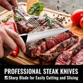 48-Piece Silverware Set with Steak Knives for 8, 18/8 Stainless Steel Flatware Cutlery Set for Home Kitchen Restaurant Hotel, Kitchen Utensils Set, Mirror Polished, Dishwasher Safe