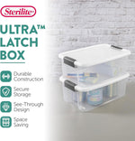 6-Pack Ultra Latching Box, Storage Bins with Lids, Clear Plastic, 18 Qt – Large Heavy-Duty Organizing Bin Containers for Home, Closet, Kitchen, Pantry, Bathroom, and Office