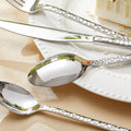 20 Piece Hammered Silverware Set, 18/10 Stainless Steel Flatware Set for 4, Cutlery Set for Home, Party, Wedding, Mirror Polished Dishwasher Safe