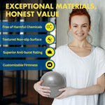 Small Exercise Ball with Pump - 9 Inch Workout Ball for Stability, Barre, Yoga, Core & Physical Therapy