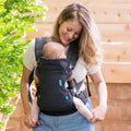 Flip 4-In-1 Convertible Baby Carrier, Adjustable, Ergonomic Babywearing, Registry Essential, Baby Carrier for Newborn to Toddler, Black