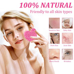 50-Count  Compressed Cellulose Heart Shape Facial Sponges | Natural Cosmetic Spa Sponges for Facial Cleansing | Exfoliating | Makeup Mask Removal | Reusable | Skin Massage (50 Count (Pink))