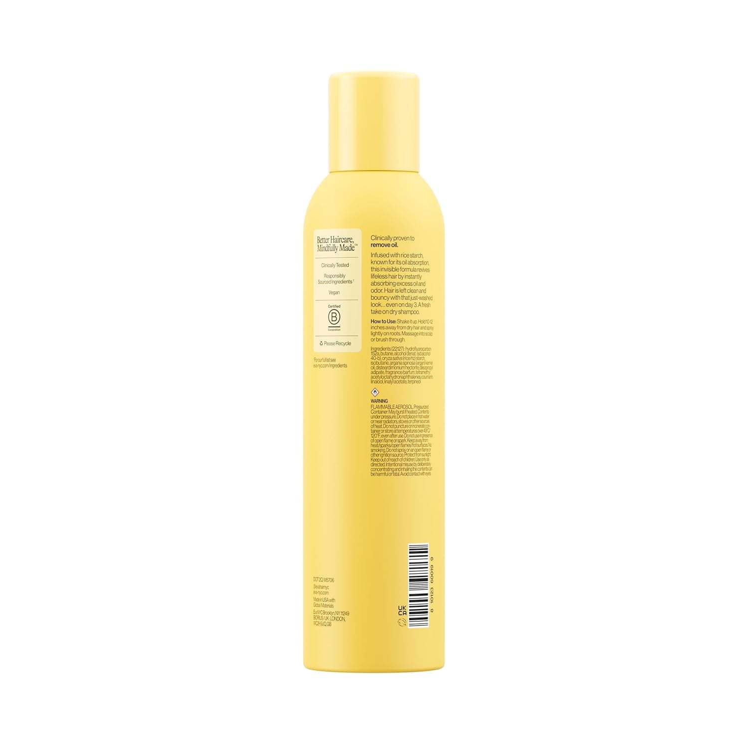 Eva NYC Invisible Dry Shampoo Spray - Oil-Absorbing, Removes Odor & No White Cast - Freshen up Dry Shampoo for Women - for Light, Dark + Oily Hair - Warm Vanilla Scent - 5.3 Oz