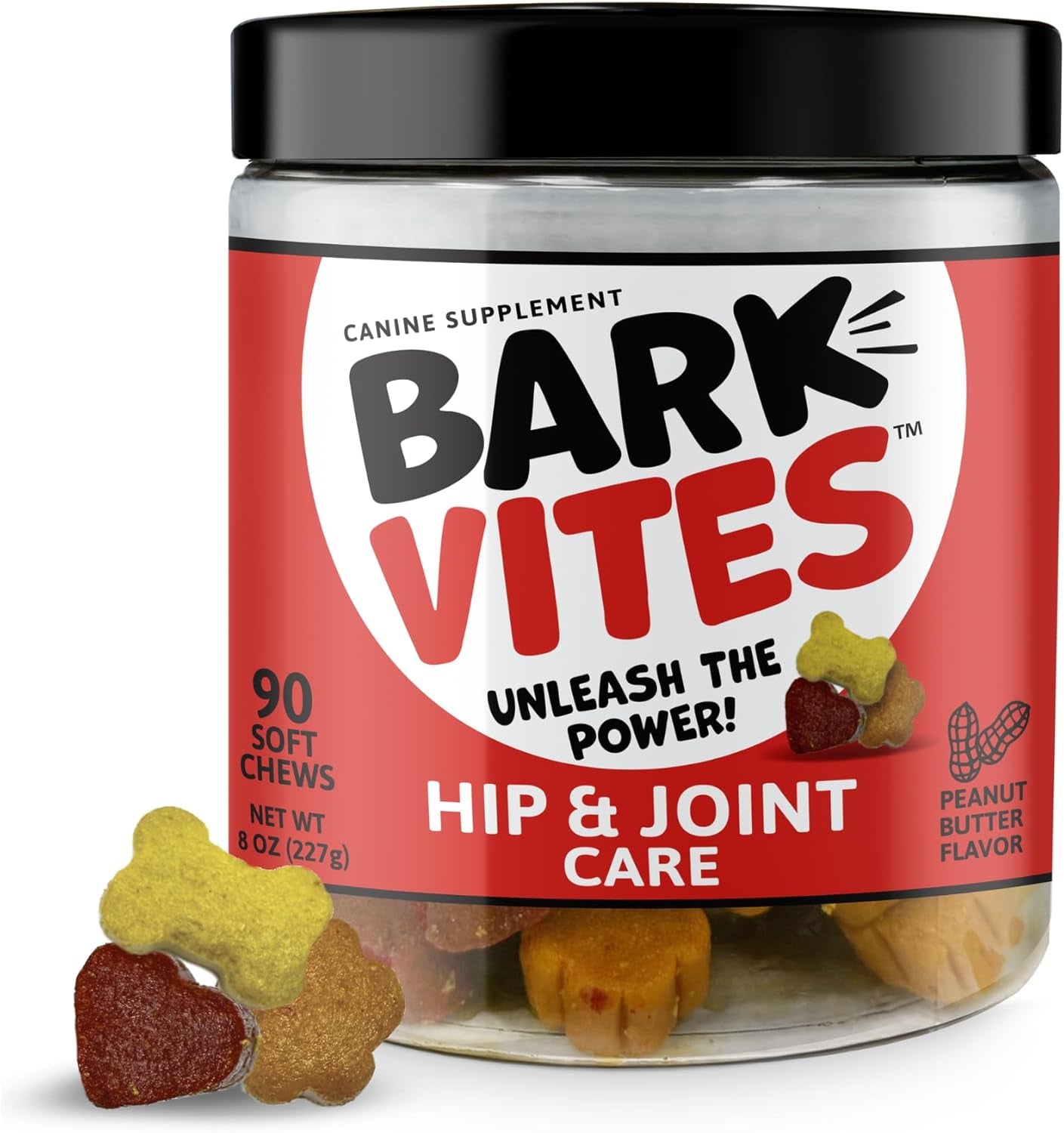Hip & Joint Supplement for Dogs - Glucosamine, MSM, Chondroitin & Omega-3 Chews with Turmeric & Vitamin E for Mobility, Comfort & Anti-Inflammatory Support, 90Ct
