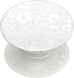 Adhesive Phone Grip, Holder, Phone Stand, Flower - Blanc Fresh