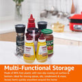 Clear Rotating Lazy Susan Turntable Organizer for Condiments, 9-Inch, 2-Pack