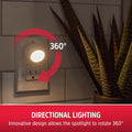 LED Rotating Night Lights Plug into Wall Dusk to Dawn Sensor Home Decor Apartment Essentials Ambient Lighting Nightlight 40293 2 Pack