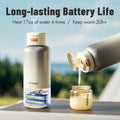 Portable Bottle Warmer - Detachable 10000Mah Battery, 212Â°F Boil & Sterilization, 3 Min Fast Heating, 100W, 17 OZ Large Capacity, Designed for Travel Bottle Warmer on the Go