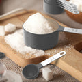 Measuring Cups & Spoons Set, Stackable Cups and Spoons, Nesting Measure Cups with Stainless Steel Handle, Kitchen Gadgets for Cooking & Baking (Gray)