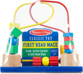 First Bead Maze - Wooden Educational Baby Toy with Suction Cups, for Floor, High Chair or Toddler Table, Toddler Toys for Girls & Boys Ages 1+