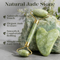 Icyme Gua Sha & Jade Roller Set, Cooling Face Roller & Gua Sha Tool for Depuffing, Facial Sculpting & Jawline Definition, Smooth Rolling Skincare Tools for Women & Men â€“ Green