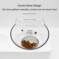 Tilted Raised Cat Food Bowl and Gravity Water Bottle, Elevated Cat Dish with Non-Slip Feeding Mat for Cats Kitten