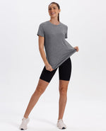 Womens Workout Tops Short Sleeve Shirts Sun Protection UPF 50+ Quick Dry Outfits for Hiking Running S-3XL