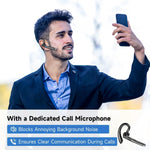Bluetooth Headset V6.1,100Hrs Talk Time Wireless Earpiece with Mic for Work,Cvc8.0 Noise Cancelling Wireless Earbud, Business Earbud with 500 Mah Charging Case for Trucker/Home/Office Work