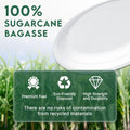 100% Compostable Oval Paper Plates 12 Inch Bulk 100 Count, Heavy Duty Large Disposable Plates, Eco-Renewable Sugarcane Pulp Plates for Party,Dinner& Daily Use, White