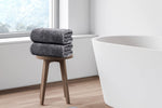 Pack of 4 Extra Large Bath Towels 30 X 60 Inches, 100% Cotton, Larger & Lighter Weight, Quicker to Dry, Super Soft and Absorbent, Perfect for Bathroom, Dark Grey