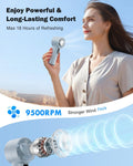 Handheld Fan with Ice Cooler, Mini Portable Fan Rechargeable, 18Hrs Cooling, 0-100 Adjustable Speed, Small yet Powerful, Personal Hand Fans for Travel, Beach, Outdoor, Makeup, Gifts for Women