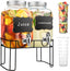 1 Gallon Glass Drink Dispensers for Partiesï¼ŒLemonade Beverage Dispenser with Stand and Spigot for BBQ, Picnic, Party,Laundry Detergent Dispenser