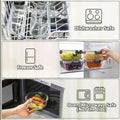 30 Pieces Glass Food Storage Containers with Snap Locking Lids,Glass Meal Prep Containers Set - Airtight Lunch Containers, Microwave, Oven, Freezer and Dishwasher