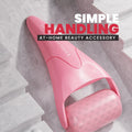 Ice Roller for Face & Gua Sha Facial Tools - Wrinkles Fine Lines Puffiness Massager Facial Skin Care Guasha Tools Self Care Gifts for Men Women (Pink)