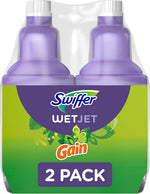 Wetjet Multi-Purpose and Hardwood Liquid Floor Cleaner Solution Refill, with Gain Scent, 42.2 Fl Oz Each, (Pack of 2)