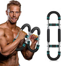 40-100 LBS Adjustable Power Twister Arm Trainer, Forearm Triceps Chest Enhanced Exercise Strengthener, Portable Detachable Spring Resistance Upper Body Fitness Machine for Home & Gym Workout Equipment