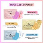 under Eye Patches Gold and Hyaluronic Acid for Puffy Eyes,Rose Eye Masks for Dark Circles and Puffiness Skin Care Smooth Wrinkles Products 30 Pairs