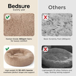 Bedsure Calming Dog Bed for Small Dogs - Donut Washable Small Puppy Bed, 23 Inches Anti-Slip round Fluffy Plush Faux Fur Large Cat Bed, Fits up to 25 Lbs Pets, Camel