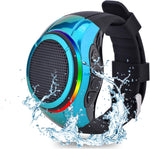 Wearable Portable Waterproof Bluetooth Speaker Watch X10 Clip Speaker MP3 Player Handsfree Clear Call Speakerphone,Tws,Sd Card Slot,Selfie for Working, Running, Cycling(Blue)