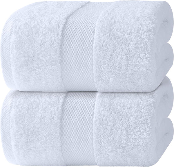 Luxury Bath Sheets Towels for Adults Extra Large 35X70 Inch - 700 GSM Turkish Cotton, Highly Absorbent | Hotel Collection | 2 Pack