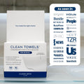 Clean Towels XLÂ®, 100% USDA Biobased Face Towel, Disposable Face Towelette, Eczema Association Accepted, Makeup Remover Dry Wipes, Ultra Soft, 1 Pack, 50 Ct
