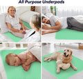 4 Pack 36â€ X 36â€ Extra Heavy Absorbency Washable Underpads, Waterproof Quick Drying Nursing Incontinence Reusable Washable Bed Pee Pads for Dogs, Diaper Changing & Adults, Green