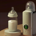 Portable Bottle Warmer, Rapid Warming with Battery-Powered Temperature Display, Waterless Milk Warming for Comfortable Baby Feeding on the Go