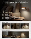 Wood LED Wall Sconce, Magnetic 360Â° Rotatable Wall Mounted Night Light & Reading Light, Small Rechargeable Battery Powered Bedside Wall Lamp for Bedroom, Living Room, Beech Wood
