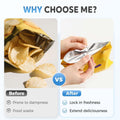 Mini Bag Sealer, 2 in 1 Portable Handheld Vacuum Food Storage Sealer Portable Bag Sealer Heat Seal, Vacuum Food Sealer Bag Sealing Machine for Plastic Bags Snack Bags (White)