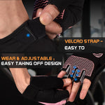 Workout Gloves for Women - Breathable Weight Lifting Gloves with Non-Slip Silicone Padding, Fingerless Gym Gloves for Cycling, Rowing, Pull Ups & Training (4 Sizes)